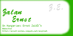 zalan ernst business card